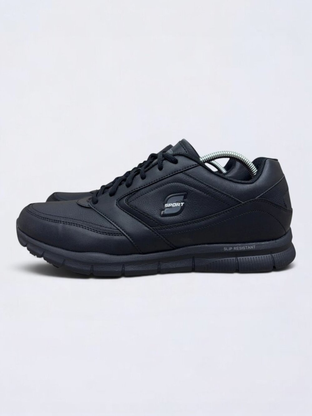 Skechers‎ S Sport Work Sneakers Mens Size 13 Black Memory Foam Slip Resistant